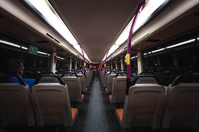 Spacious charter bus rental